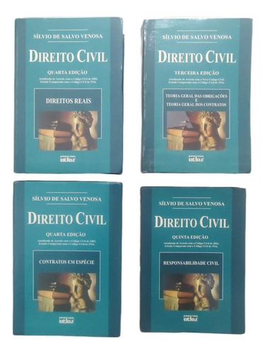 Kit 4 Livros Coleção Direito Civil -  Volumes 2, 3, 4, 5 - Sílvio De Salvo Venosa