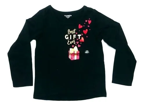 Camiseta niña negra manga larga hotsell