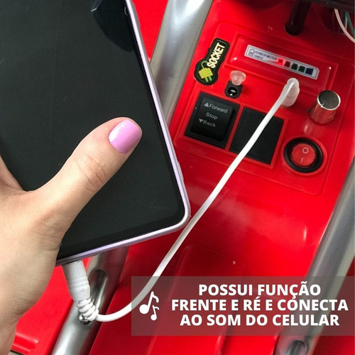 Mini Kart Elétrico Infantil 6v Com Luzes E Som Suporta 25kg