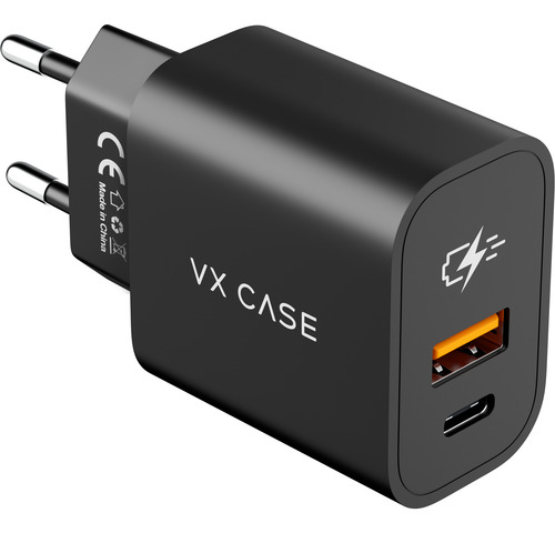Carregador De Parede Com 1 Porta Usb 1 Type-c 20w Pd Vx Case