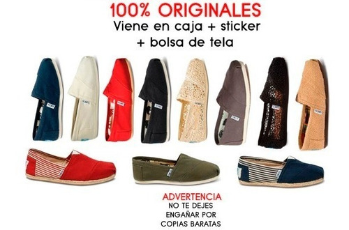 Alpargatas Toms 100% Originales Zapatillas 9 Modelos 35 A 44