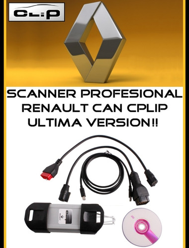 Imagen 2 de 10 de Scanner Renault Can Clip V187 + Dvd Reprog + Autoformation