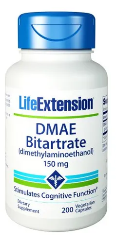 Suplemento Life Extension Dmae Bitartrato 150 Mg 200 Vcaps 4