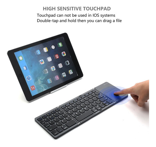 Ultra-delgado Portátil Plegable Mini Teclado Bluetooth K