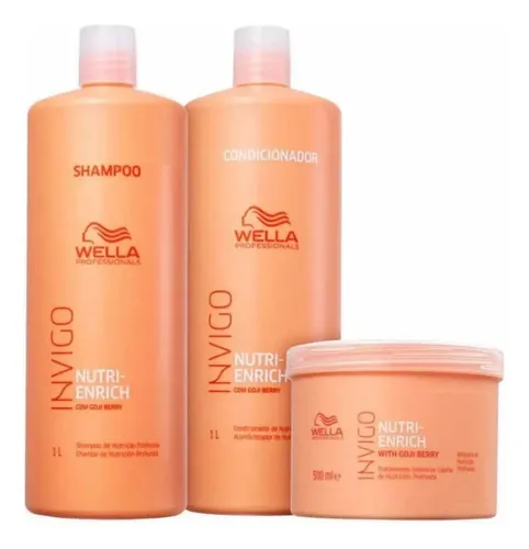 Esse kit com 3 produtos da Wella ajuda a nutrir os fios, deixando o cabelo mais macio e com aparência saudável! 😍✨