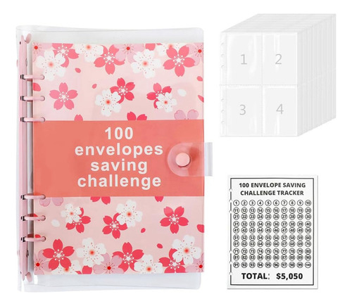 100 Sobres Challenge Binder, Divertida Forma De Ahorrar 5.05