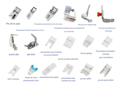 Imagen 4 de 9 de Kit 42 Pie Prensatelas Maquinas Coser Singer Brother Panavox