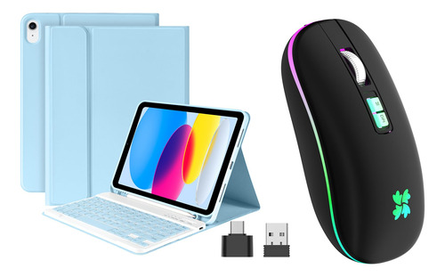 Funda Para iPad Generacion Teclado Solo Soporte Lapiz Mouse