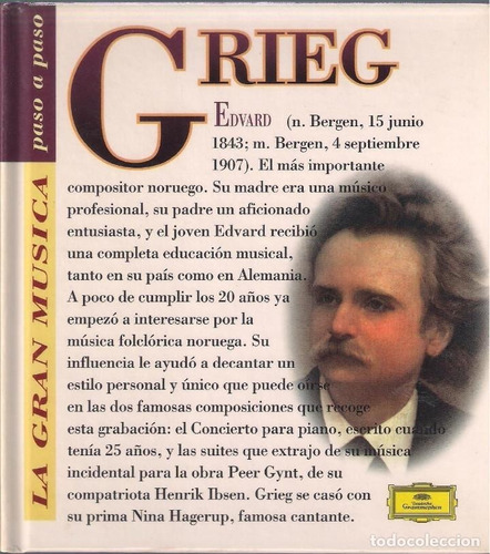 Cd Grieg La Gran Música Paso A Paso Grammophon Impecable!