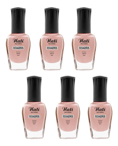 Imagem 1 de 2 de Esmalte Nati 5free - Arrase - 8 Ml - Kit Com 6 Frascos