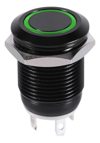 Coche 12mm Luz Led Momentaria Pulsador Interruptor De Altern