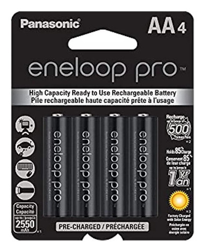 Pilha  recarregável AA Panasonic Eneloop Pro BK-3HCCA Cilíndrica - kit de 4 unidades