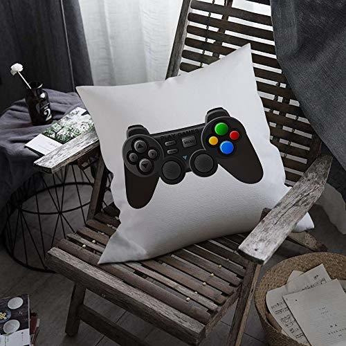 Cojines Ofloral Gamer Funda De Almohada, Joystick Negro Con