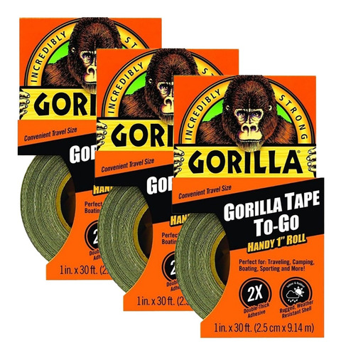 Kit 3 Fitas Aro Tubeless Profissional Gorilla Tape -25mm Nf