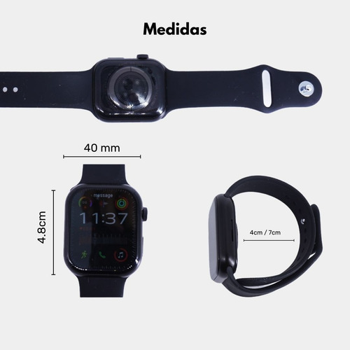 Smartwach Reloj Inteligente T-watchx Negro 2 Correas Color Blanco Y Negro