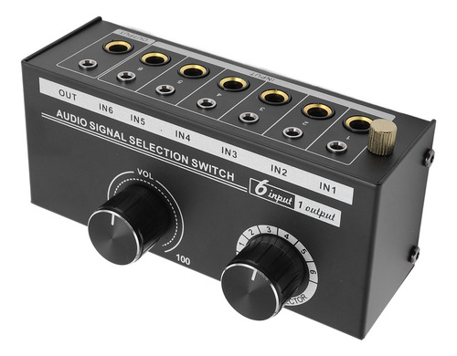 Conmutador De Sonido Con Control De Volumen, 6 Vías, 6 Entra