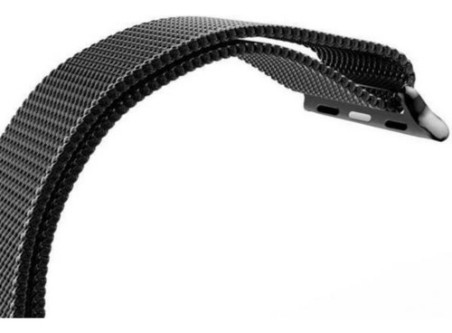 Extensible Correa Acero Inoxidable Milanese Para Apple Watch Negro 42/44/45/49 Mm