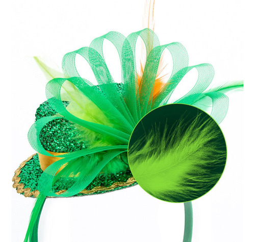 Diadema Del Día De San Patricio, Sombrero De Plumas,