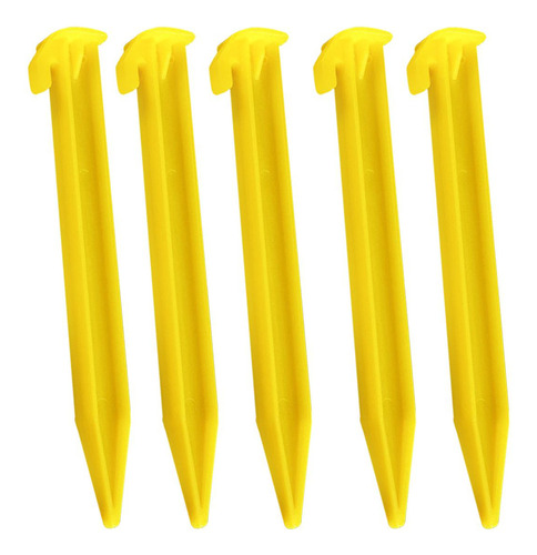 5 Piezas Estacas Para Tienda De Campaña, 14,5 Cm Amarillo