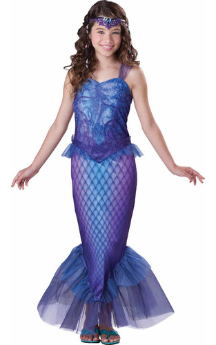 Disfraz Talla Large(12-14) Para Niña Sirena Misteriosa