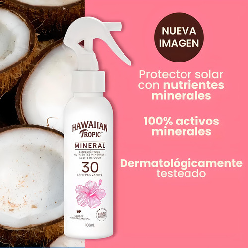 Pack X2 Protector Solar Hawaiian Tropic Mineral F30 100ml