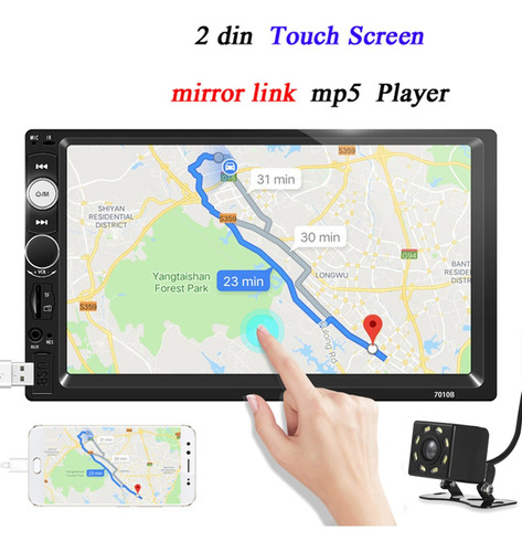 2 Din Radio Coche 7 Hd Mp5 Player Pantalla Táctil Digital