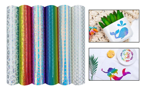 Vinilo Holográfico Rainbow Leopard Htv Vinilo Adhesivo Diy