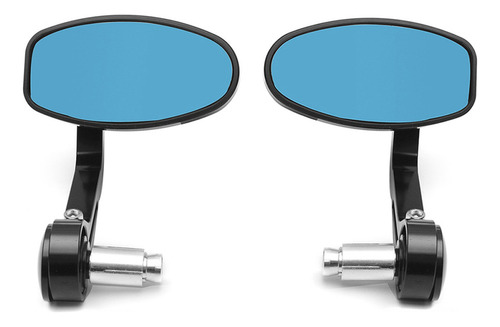 2 Peças Cnc Motocicleta Bar End Preto Retrovisor Espelhos La