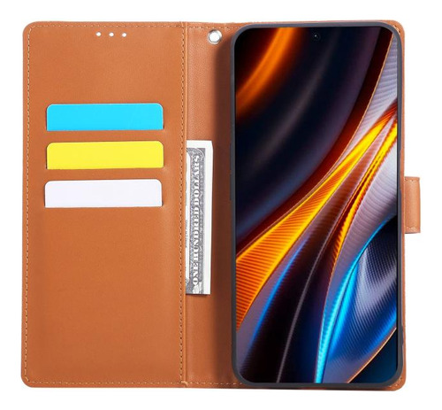 Funda De Piel Estampada Con Flores Para Xiaomi Poco X5/xiaom