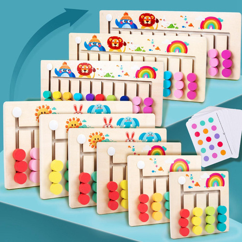 Brinquedos Aprendizagem Pré-escolar, Quebra-cabeças 4 Cores