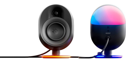 Caixa De Som Gamer Steelseries Arena 7 Rgb Para Pc Ps4 Ps5 Cor Preto