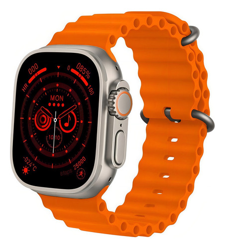 Relógio inteligente Hk8 Pro+, 49 mm, NFC, Ip68, resistente à caixa laranja