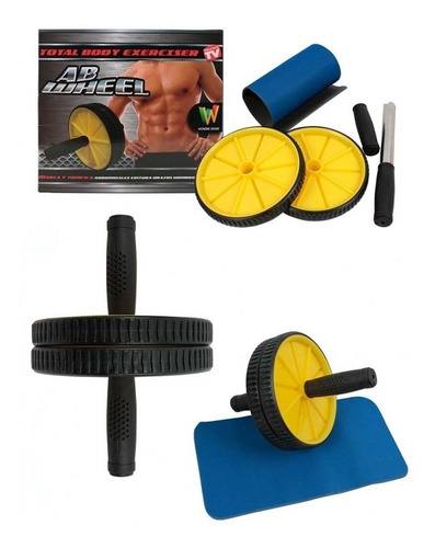 Rueda Rodillo Abdominal Fitness Con Tapete Para Rodillas