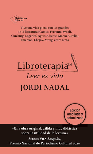 Libroterapia, De Nadal, Jordi. Plataforma Editorial, Tapa Dura En Español