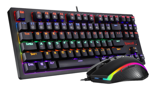 Teclado Mecánico Gamer  +  Mouse Rgb  Redragon S113