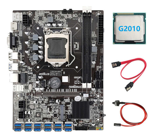 Placa Base B75 Usb Eth Mining, Cpu G2010, Cable De Conmutaci