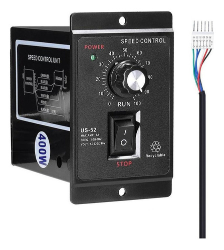 Controlador De Velocidad De Motor Pwm Ac 220v 400w Regulador