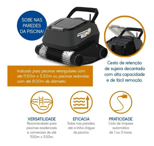 Robô Filtro De Piscina Aspirador Automático Nautilus 7320
