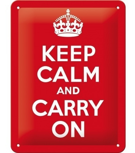 Cartel Nostalgic-art® Keep Calm And Carry On