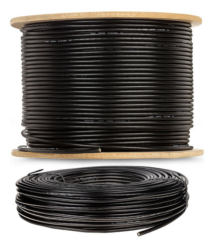 Cabo Manga 12x26 Awg - Com Blindagem Preto - 1 Mt
