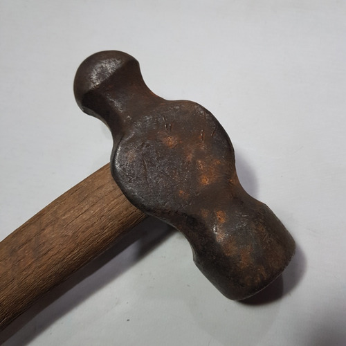 Imagen 2 de 7 de Antiguo Martillo Herrero Bolita Mango Roble Orig Mag 59356