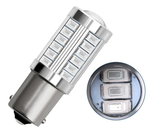 Par Luces Led 1156 Ba15s P21w Luz Rojo 33 Led 12v