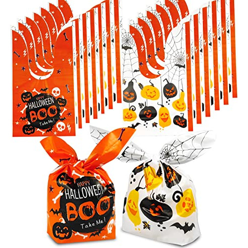 100 Bolsas Para Caramelos De Halloween, Regalos De Fiesta, H