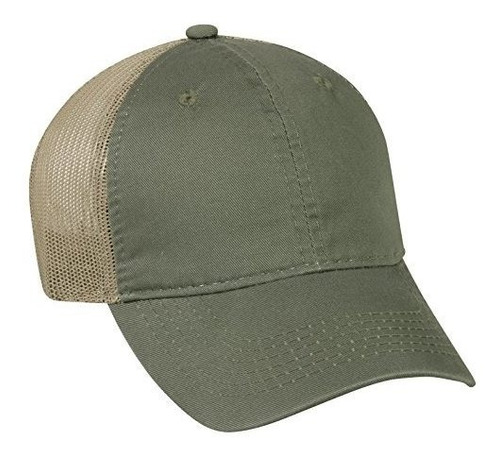 Casquillo Al Aire Libre De La Ropa Lavada Meshback Cap, Oliv