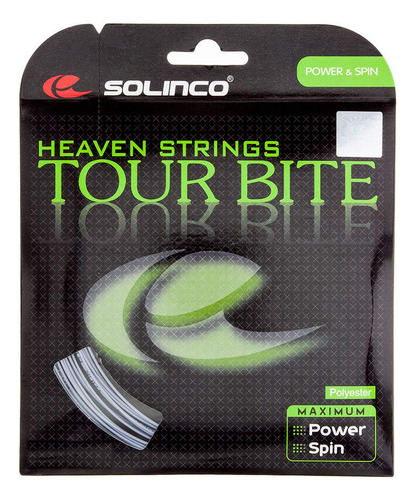 Solinco Tour Bite - Cuerda De Tenis (16 L-1,25 Mm) (plateado)