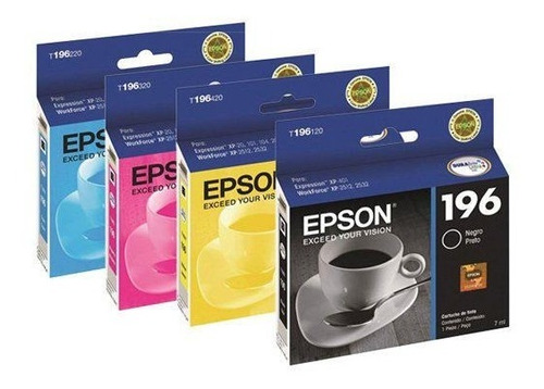 Cartuchos Epson Xp401 Xp411 196 Pack De 4 Original Backup