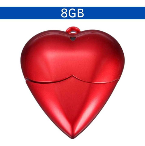 Memoria Usb De 8gb Forma Corazón Para Este San Valentín 