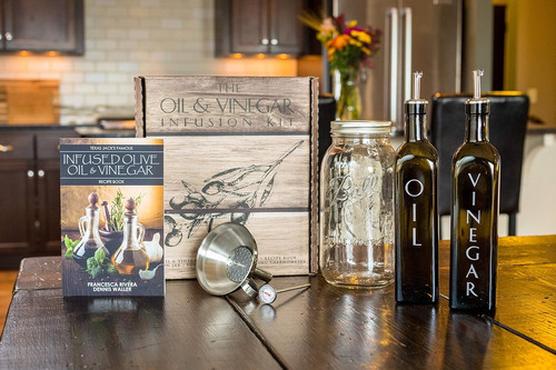 Kit De Infusión De Aceite Y Vinagre Con Botellas De Vidrio Y