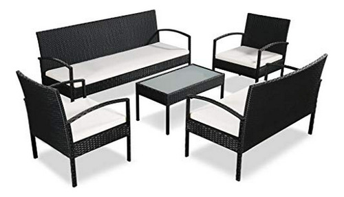 Muebles De Jardín Ratán Poliéster, Compatible Con Terrazas Y