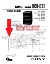 Comprar Esquema Elétrico Sony  Hcdc33 Hcd C33 Mhcc33 Mhc C33 Em Pdf